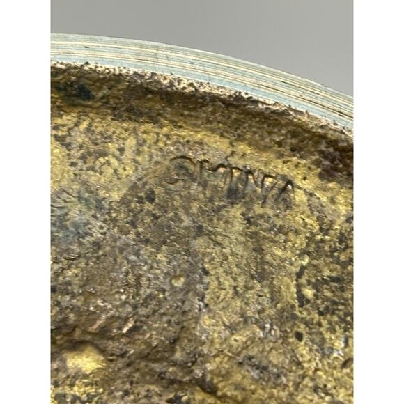 Pair of Vintage Brass Candlestick Holders Candle Stick Thanksgiving China 4" - Picture 5 of 6